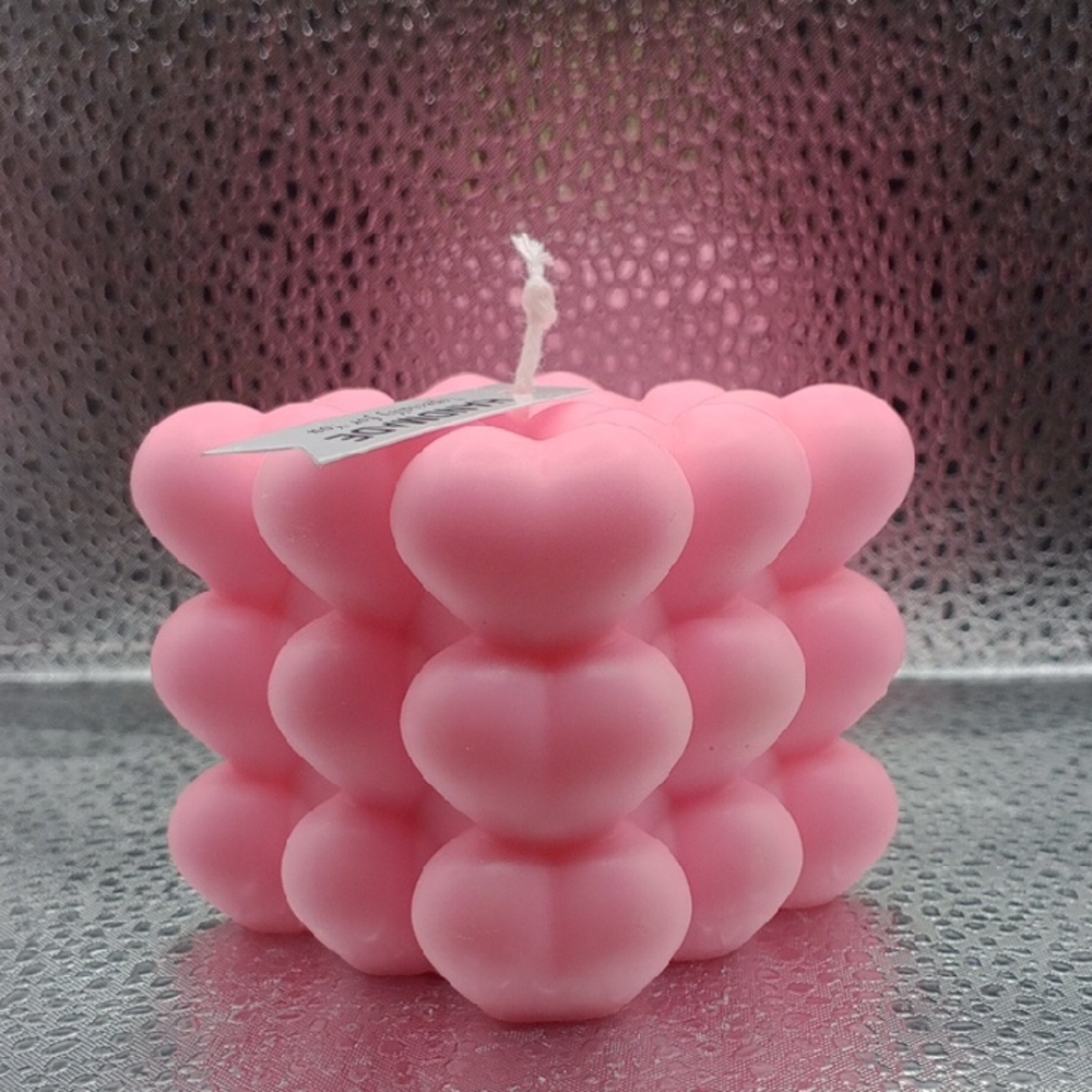 BaRich Candle For Life 💕 Pink Heart-Shaped Candle